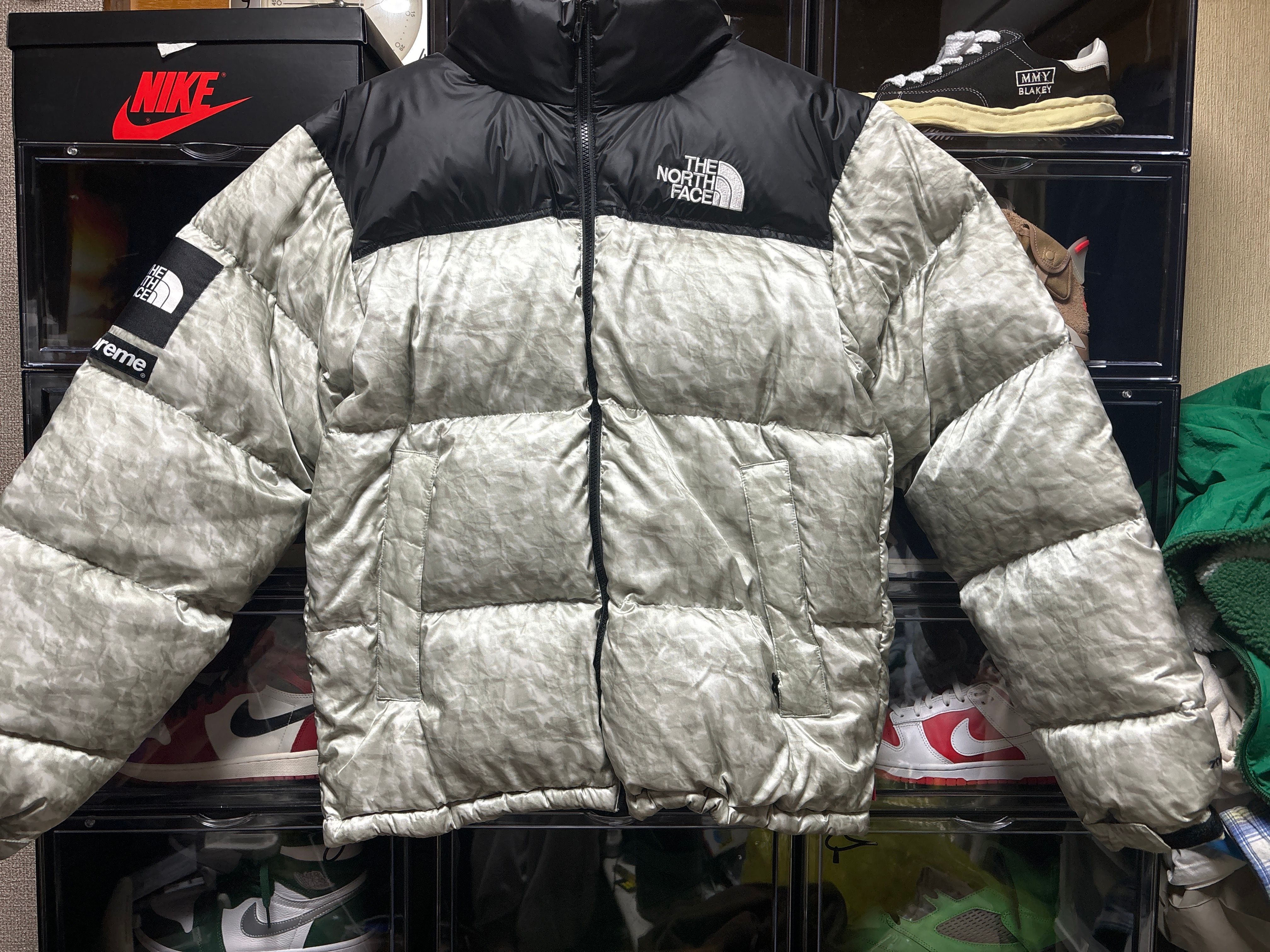 Supreme x The North Face Nuptse Jacket "White Paper Print"
