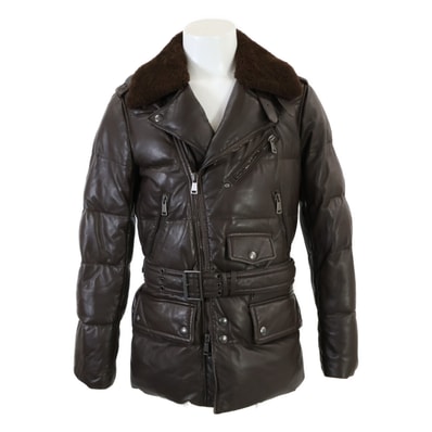 ラルフローレン パープルレーベル 【国内正規】790515016001 シアリングカラー ラムスキン ベルト付 ダウン S