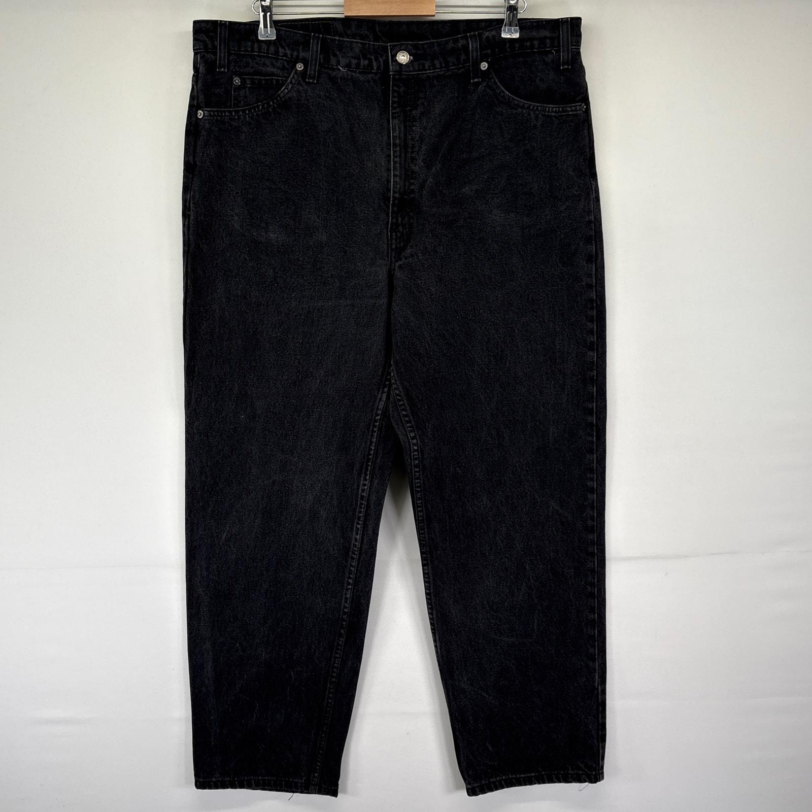 古着 90's/90年代 リーバイス Levi's デニムパンツ 550 テーパード オレンジタブ ジーンズ ジーパン 長ズボン 大きいサイズ w42 L30  ブラック メンズ