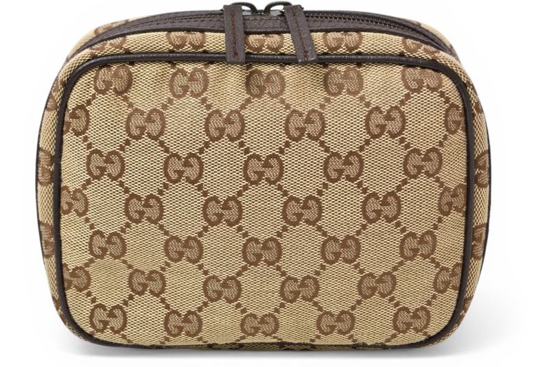 グッチ ポーチ GUCCI GGキャンバス 化粧ポーチ/コスメポーチ GGブラウン/ベージュ 153129【中古】