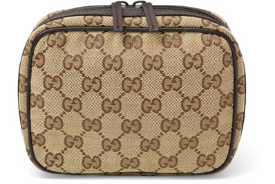 グッチ ポーチ GUCCI GGキャンバス 化粧ポーチ/コスメポーチ GGブラウン/ベージュ 153129【中古】