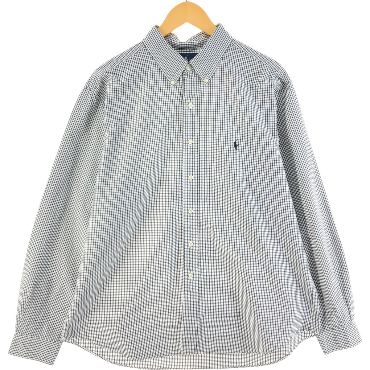 古着 ラルフローレン Ralph Lauren CLASSIC FIT 長袖 ボタンダウンチェックシャツ メンズXL相当/eaa515440