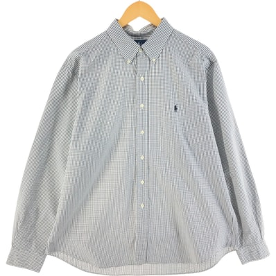 古着 ラルフローレン Ralph Lauren CLASSIC FIT 長袖 ボタンダウンチェックシャツ メンズXL相当/eaa515440
