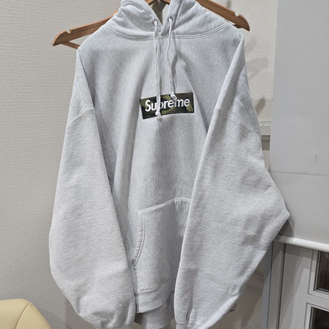 Supreme Box Logo Hooded Sweatshirt "Ash Grey" (23FW)