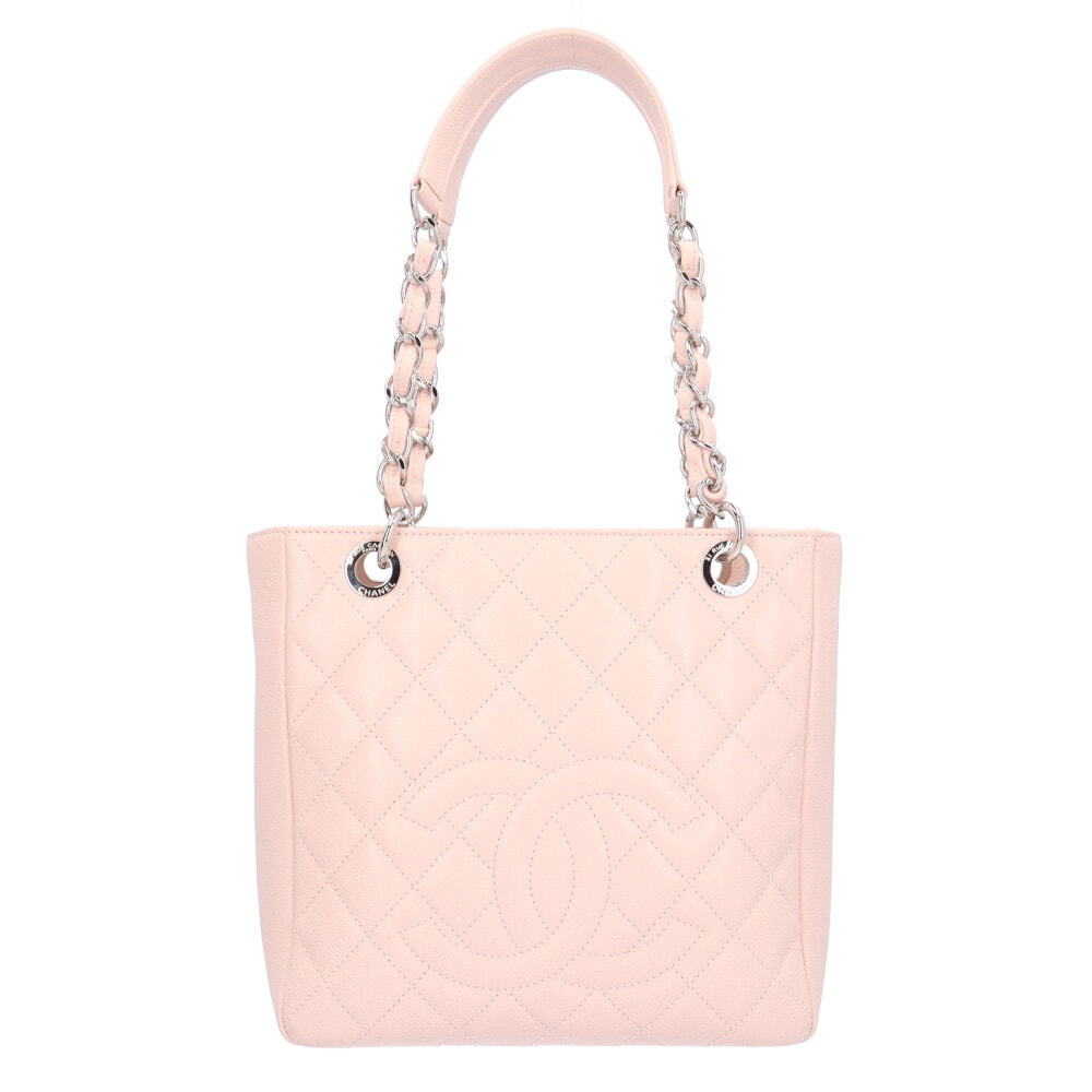 シャネル チェーン トートバッグ キャビアスキン ピンク レディース CHANEL 中古 シャネル
