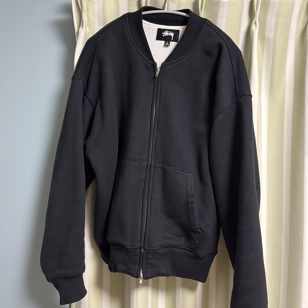 Stussy Thermal Lined Fleece Zip "Black"