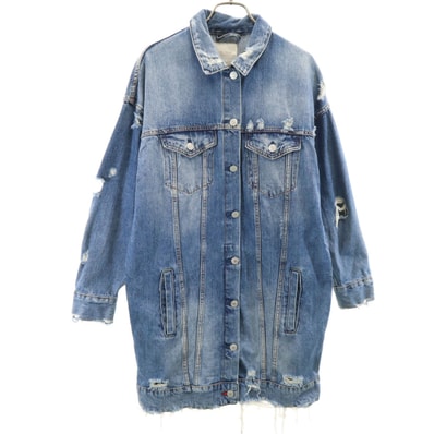 ZARA ザラ ロング デニムジャケット S ジージャン
