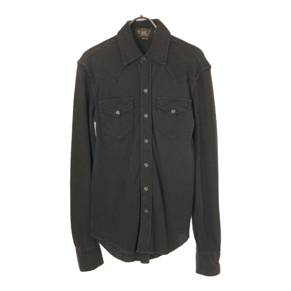 RRL ダブルアールエル 1ツ星 長袖 ウエスタンシャツ XXS ブラウン RALPH LAUREN