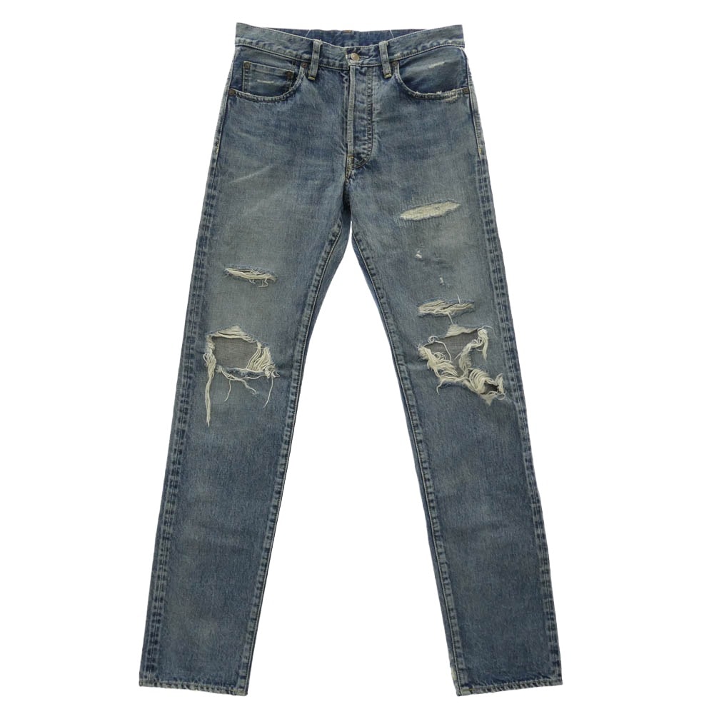 MINEDENIM マインデニム デニムパンツ 2104-1002-86-312 FPK105N Standard Straight ボタンフライ 5ポケット ストレート ジーンズ デニム パンツ インディゴブルー系 8【中古】