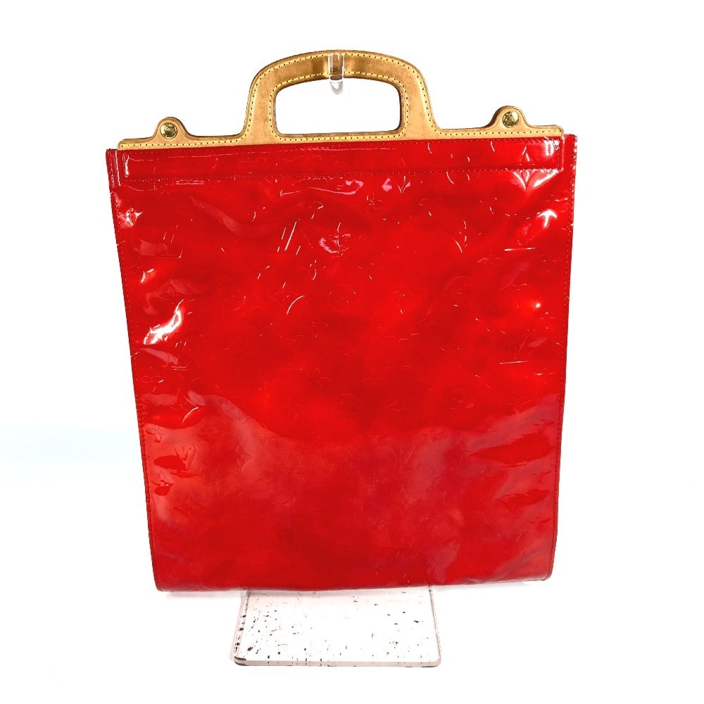 ルイヴィトン LOUIS VUITTON スタントン M91078 モノグラムヴェルニ カバン トートバッグ 縦型 ハンドバッグ モノグラムヴェルニ レッド