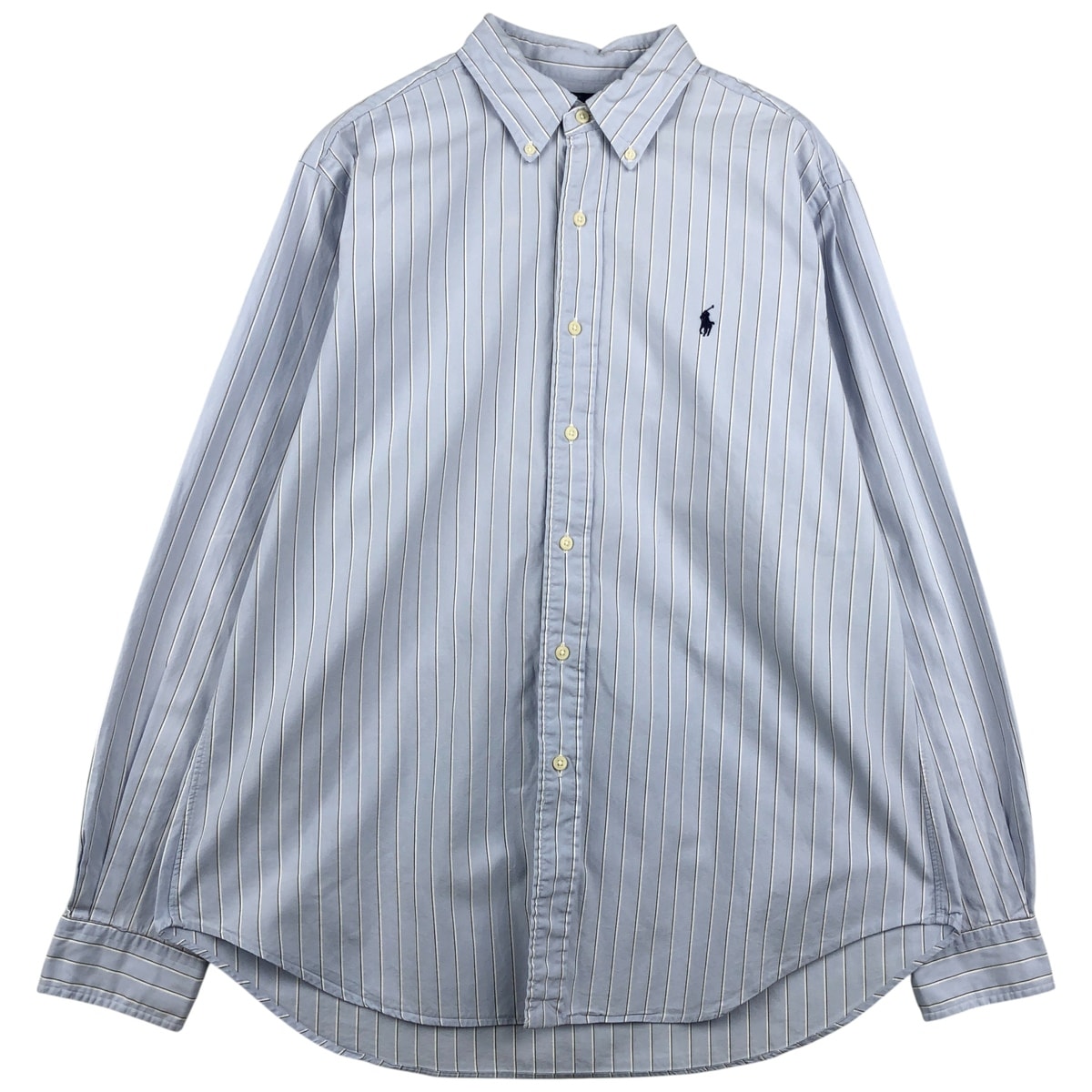 古着 ラルフローレン Ralph Lauren CLASSIC FIT 長袖 ボタンダウンストライプシャツ メンズL相当/eaa610703