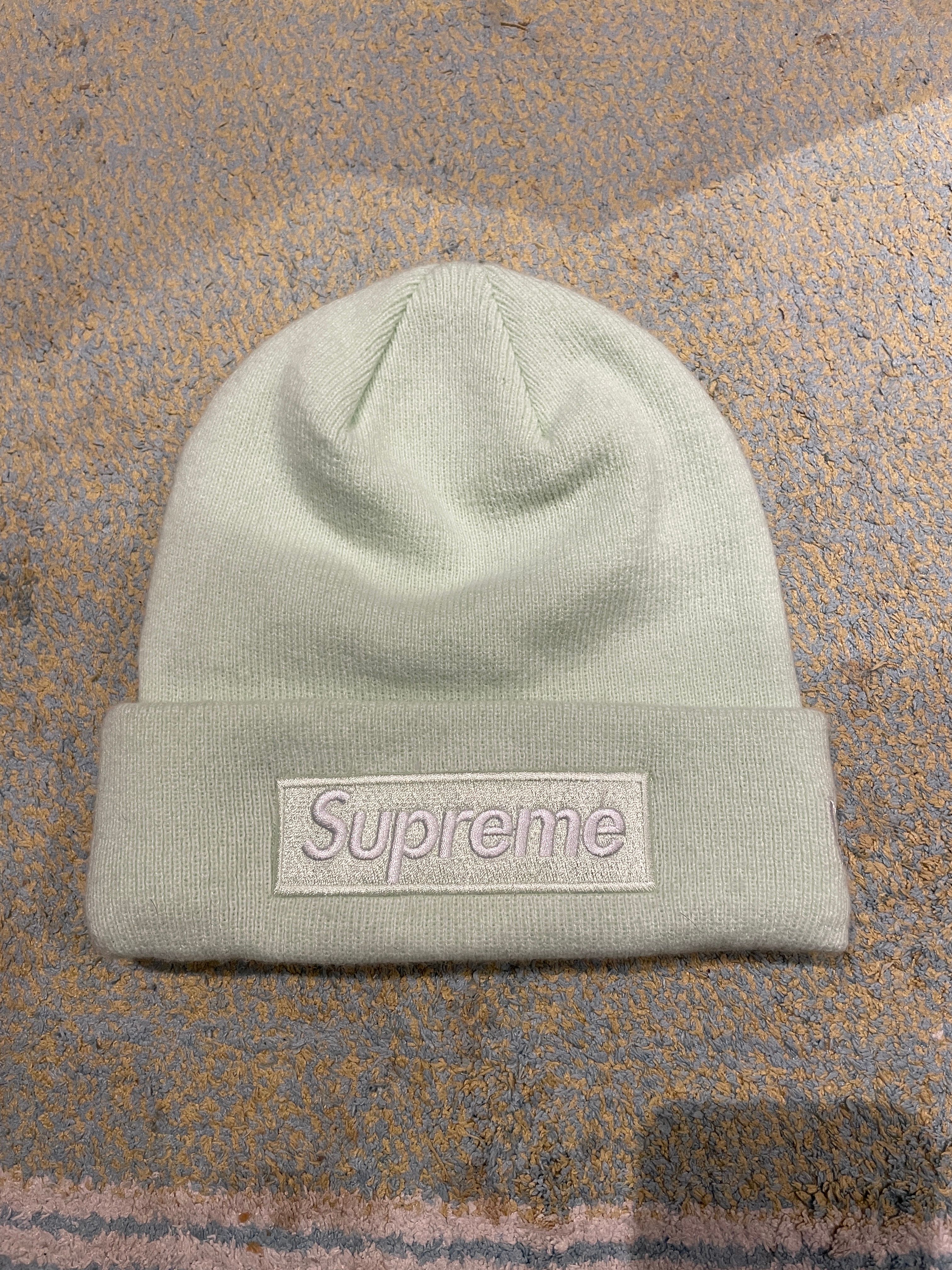 Supreme New Era Box Logo Beanie "Light Green" (23FW)
