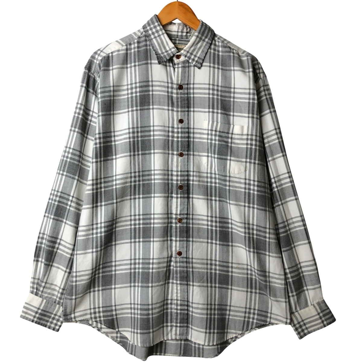 古着 90~00年代 エルエルビーン L.L.Bean 長袖 コットンチェックシャツ メンズL相当 ヴィンテージ/eaa592549