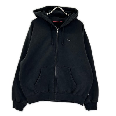 シュプリーム 26SS ブラック Small Box Zip Up Hooded Sweatshirt スモールボックスロゴ ジップアップフーディ L