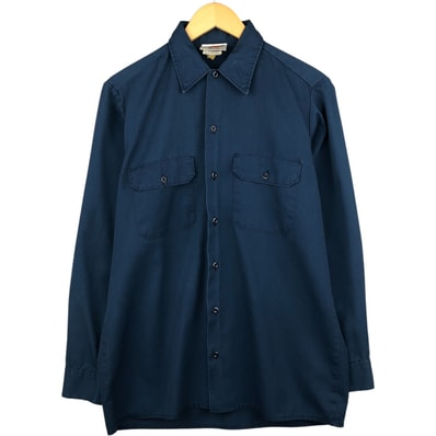 古着 90年代 ディッキーズ Dickies 長袖 ワークシャツ USA製 メンズM相当 ヴィンテージ/eaa594700