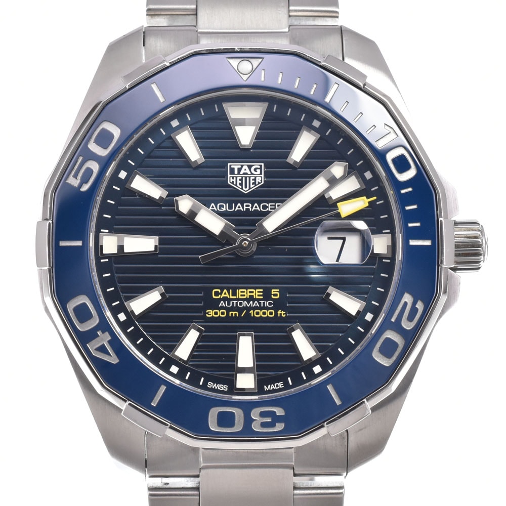 タグホイヤー TAG HEUER WAY201B.BA0927 アクアレーサー 300m キャリバー5 デイト 自動巻き メンズ 良品 箱・保証書付き 腕時計 O#151209