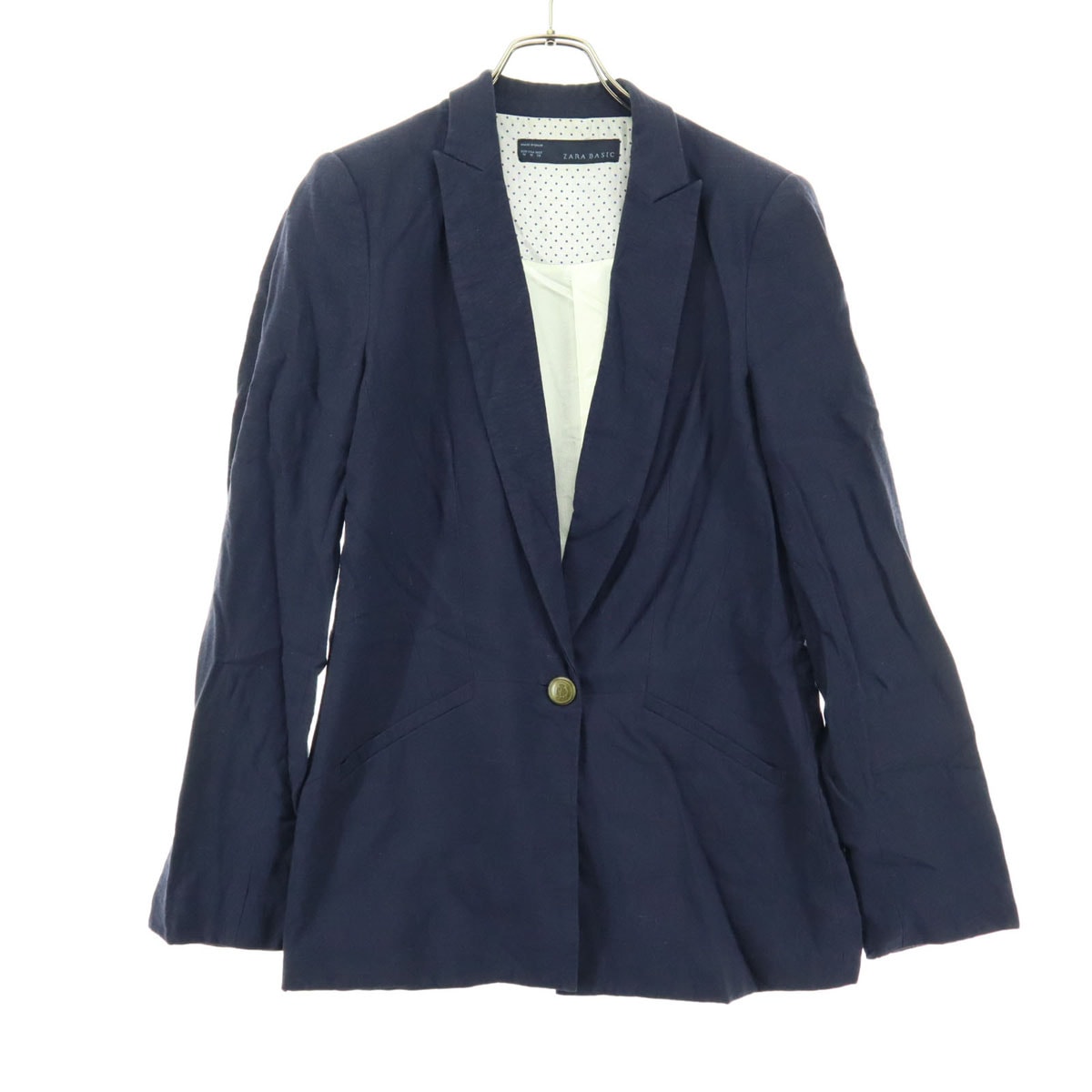 ZARA BASIC ザラベーシック 長袖 ジャケット M ネイビー