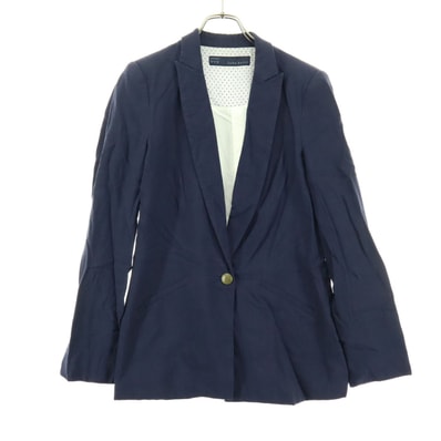 ZARA BASIC ザラベーシック 長袖 ジャケット M ネイビー