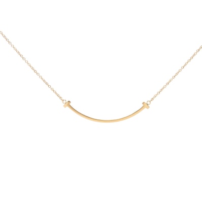 ティファニー TIFFANY&Co. Au750 T スマイル/箱付属 ネックレス【中古】