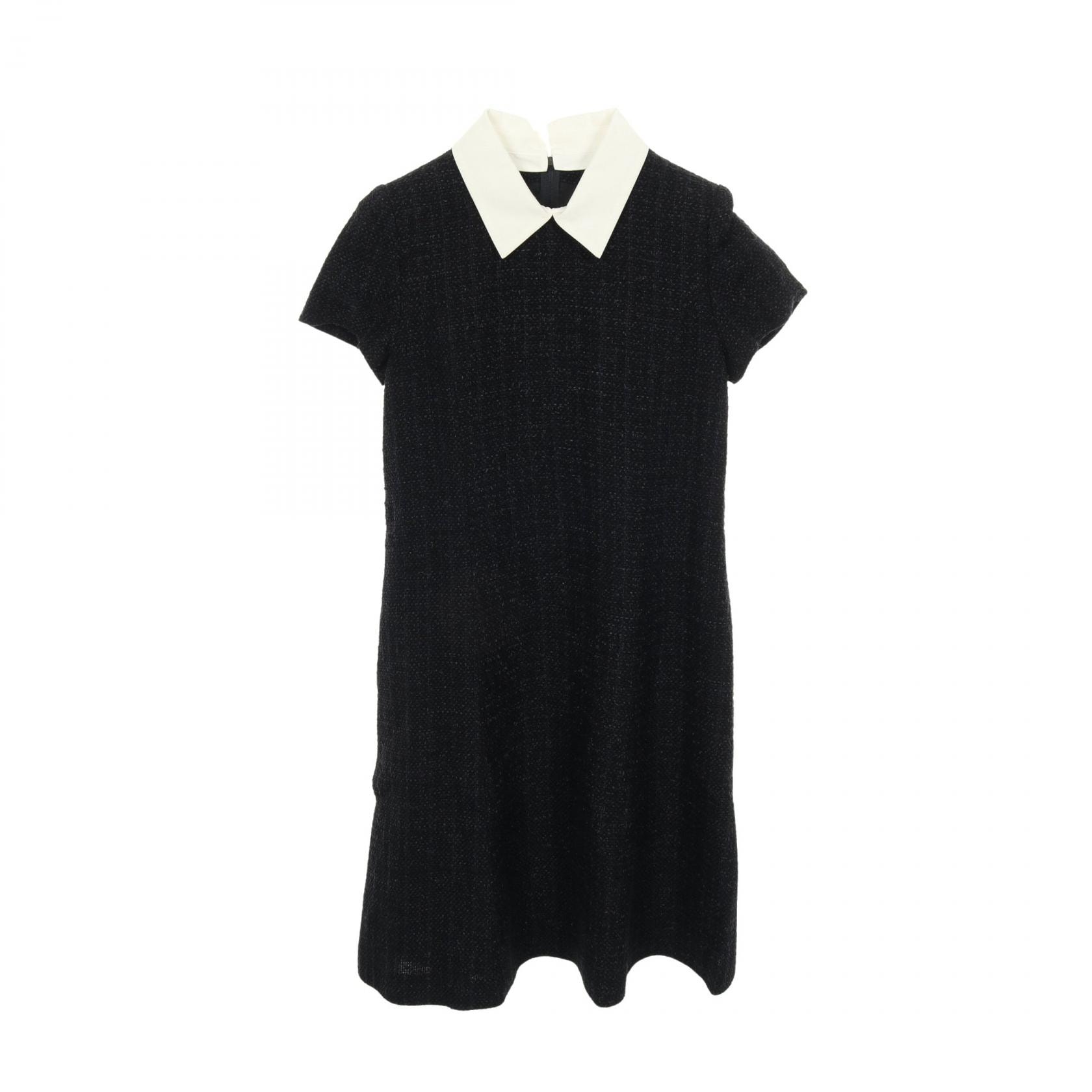 【美品✨】フォクシー ジェシカ ツイード ワンピース 付け襟 40 2way やや傷や汚れあり】フォクシー FOXEY JESSICA ジェシカ ツイードドレス