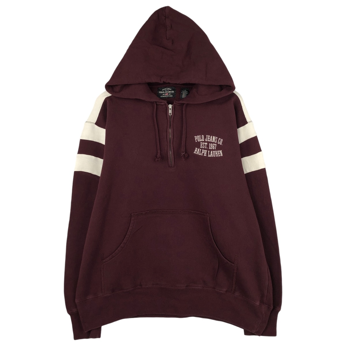 古着 00年代 ラルフローレン Ralph Lauren POLO JEANS COMPANY ハーフジップ スウェットプルオーバーパーカー メンズL相当/eaa607563