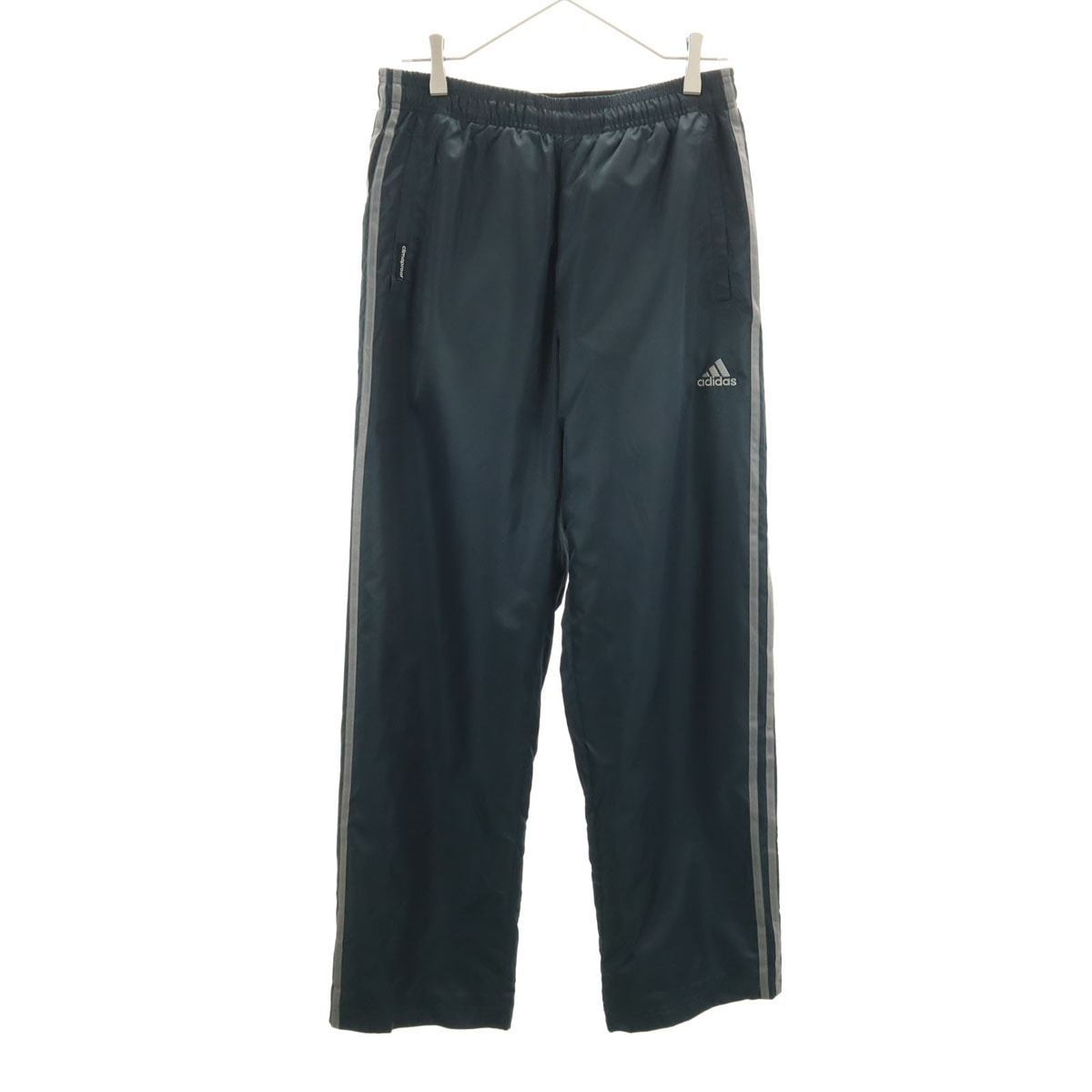 美品 adidas アディダス トレーニング ブライトツイル ウインドパンツ L ブラック 裏トリコット 3ライン