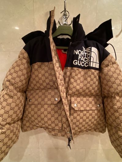 GUCCI × The North Face Short Padded Jacket "Beige Ebony"