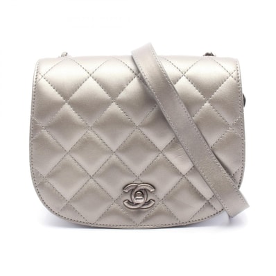 シャネル CHANEL ショルダーバッグ バッグ レザー レディース ゴールド系 【中古】