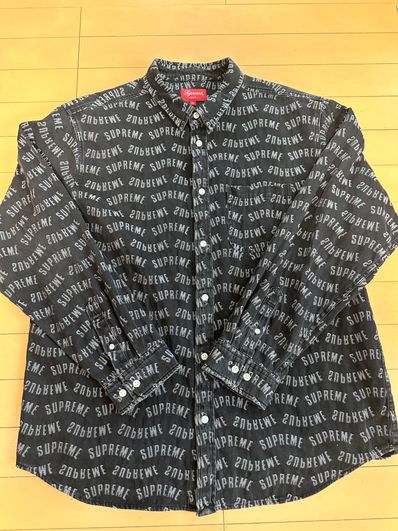 Supreme Arc Jacquard Denim Shirt "Black"