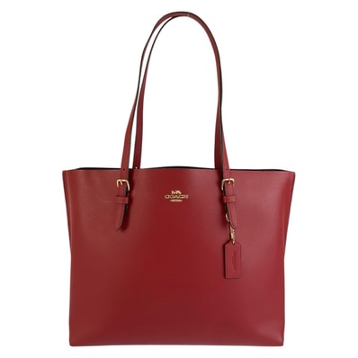 美品 COACH コーチ モリー レッド ゴールド金具 レザー トートバッグ ショルダーバッグ 1-0296113 【中古】