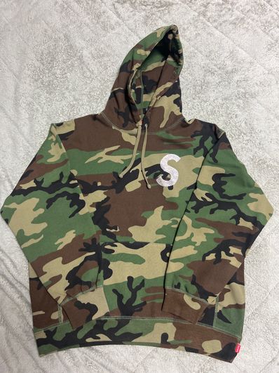 Supreme Swarovski® S Logo Hooded Sweatshirt "Camo"