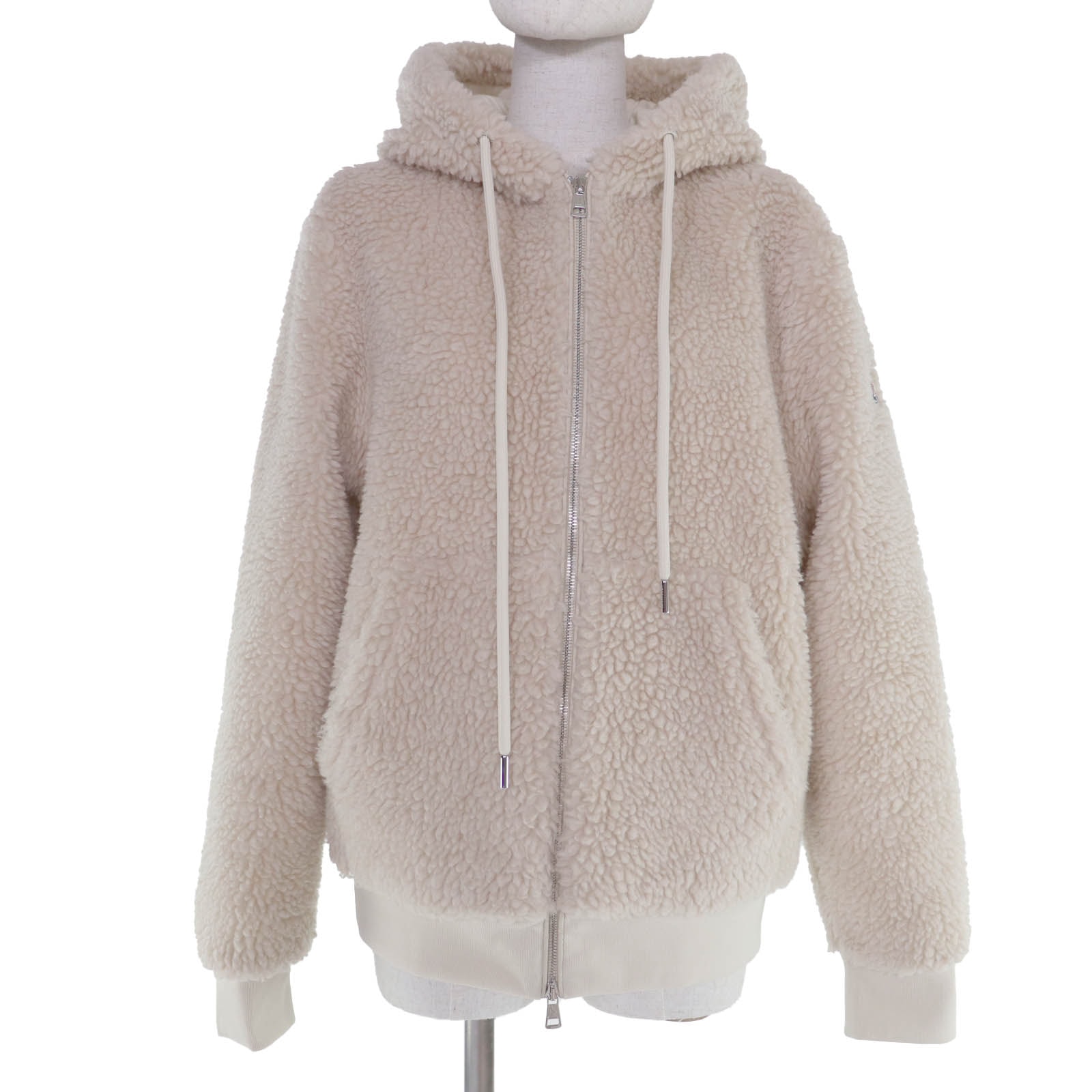 良品 モンクレール ジャケット アイボリー レディース M