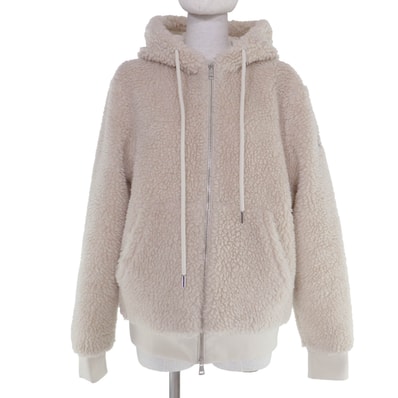 良品 モンクレール ジャケット アイボリー レディース M