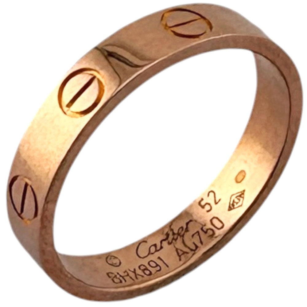 カルティエ ミニラブ リング 指輪 11.5号 18金 K18ピンクゴールド レディース CARTIER 中古