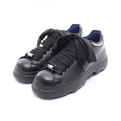 バーバリー BURBERRY RANGER レンジャー スニーカー 靴 レザー メンズ ブラック系 【中古】