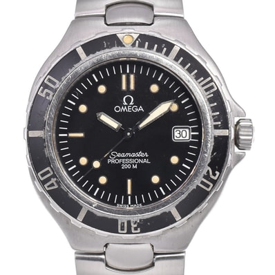 オメガ OMEGA 2850.50 シーマスター プロフェッショナル 200M ブラック クォーツ メンズ 保証書付き 腕時計 A#149434