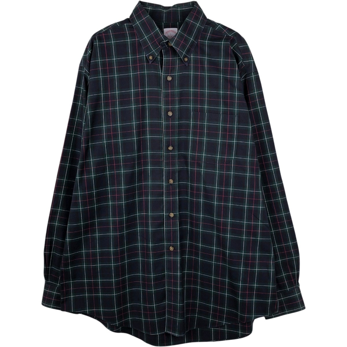 古着 ブルックスブラザーズ Brooks Brothers Est.1818 長袖 コットンチェックシャツ メンズL相当/eaa659932