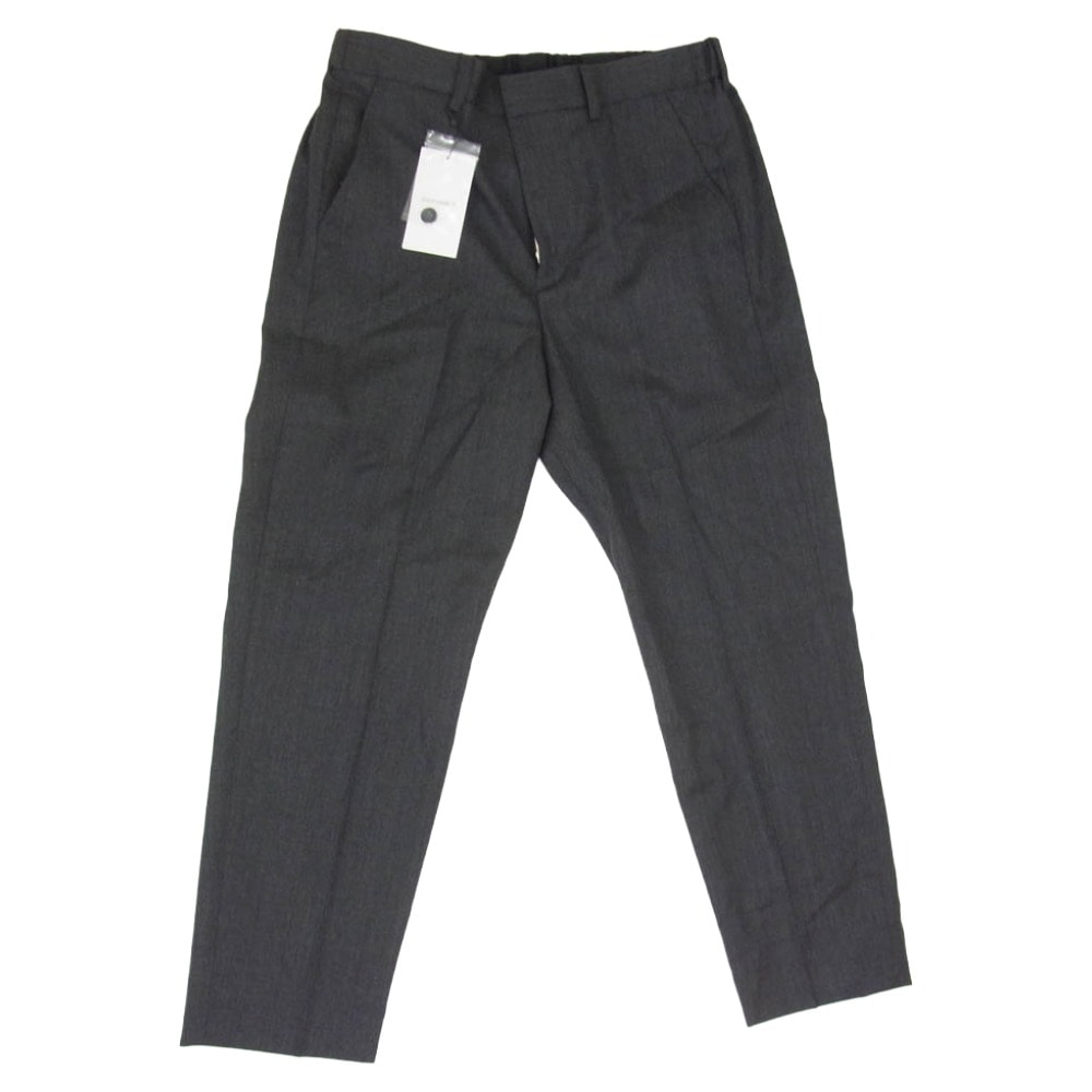SOPHNET. ソフネット 25AW SPNT-252001 WOOL SHIRRING SLIM-FIT SLACKS CHARCOAL GRAY フランネル ウール スリムフィット スラックス パンツ チャコール系 2【新古品】【未使用】【中古】