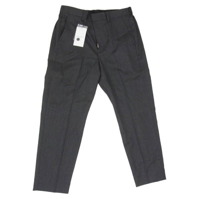 SOPHNET. ソフネット 25AW SPNT-252001 WOOL SHIRRING SLIM-FIT SLACKS CHARCOAL GRAY フランネル ウール スリムフィット スラックス パンツ チャコール系 2【新古品】【未使用】【中古】