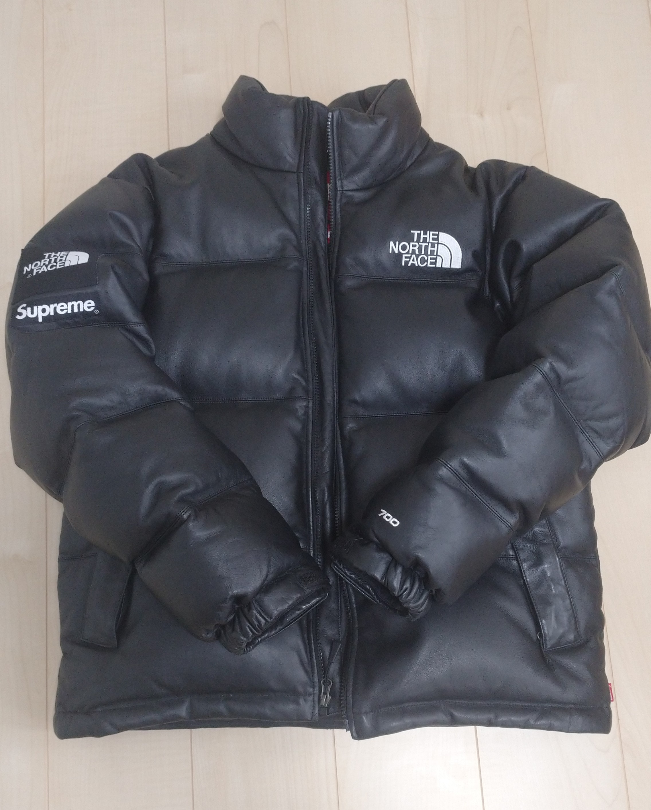 Supreme x The North Face Leather Nuptse Jacket "Black"