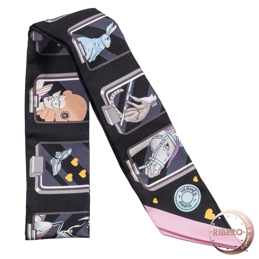 特別価格✨ブラック❤︎エルメス　ツイリー　エルメスストーリー　ハート柄 楽天市場】エルメス ツイリー ハートの通販