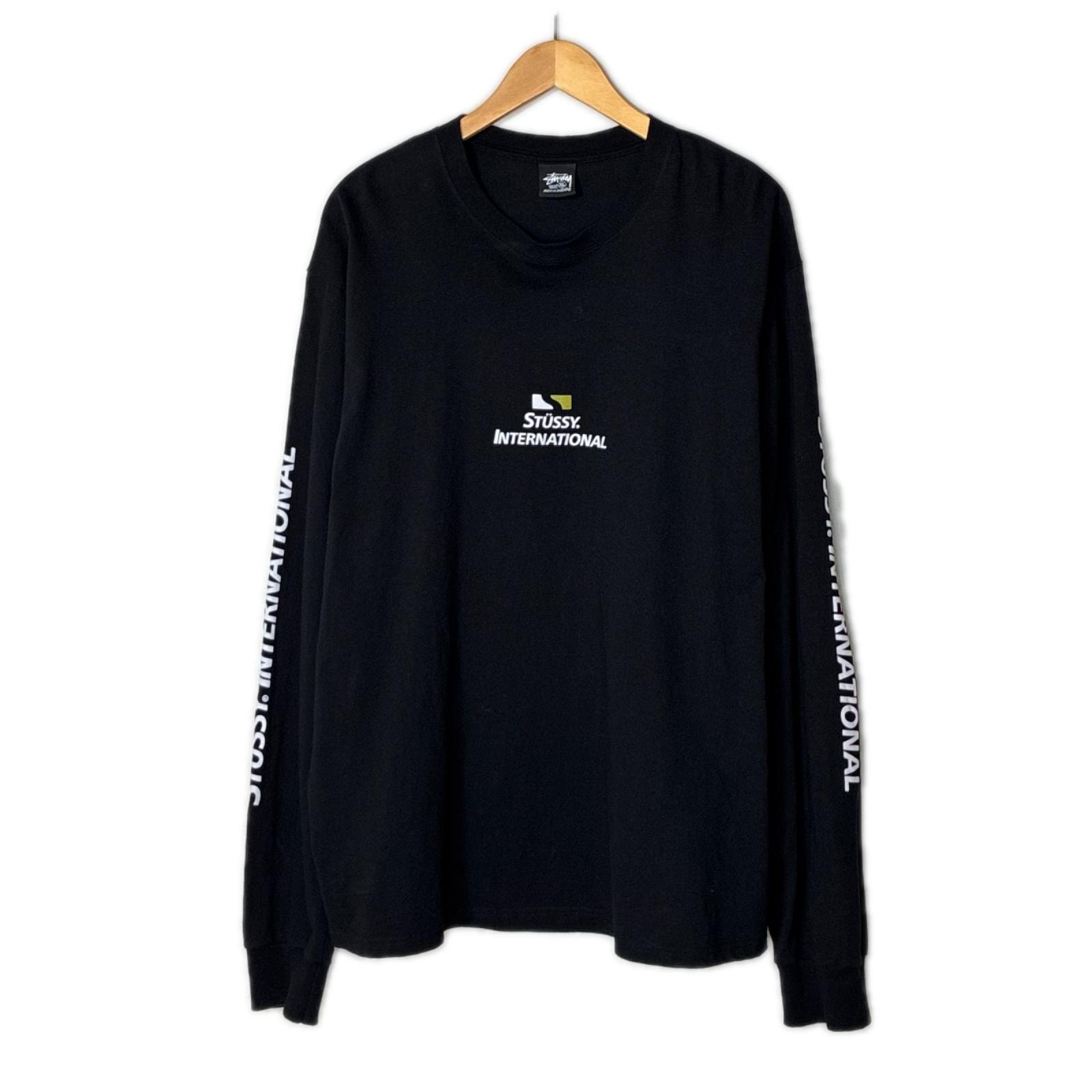 stussy ステューシー Tシャツ 長袖 SIZE XL INTERNATIONAL ブラック メンズ