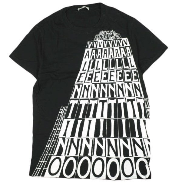VALENTINO ヴァレンティノ イタリア製 グラフィックロゴプリントTシャツ RV3MG01AXDH S BLACK 半袖 トップス g26971