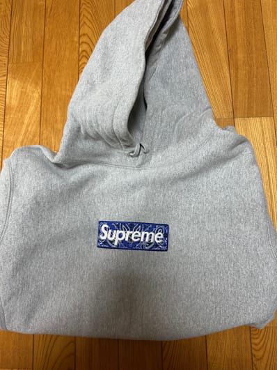 Supreme Bandana Box Logo Hooded Sweatshirt "Grey"