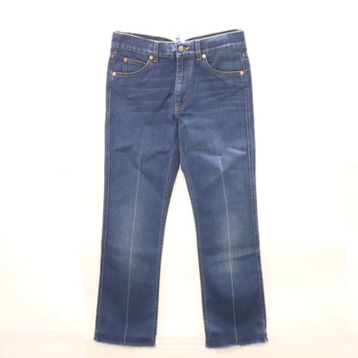 極美品 GUCCI グッチ インディゴ デニムパンツ 23 433065 XD477 パンツ ブルー 綿 レディース