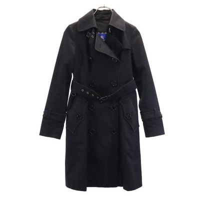 BURBERRY BLUE LABEL バーバリーブルーレーベル 日本製 三陽商会 トレンチコート 36 ブラック