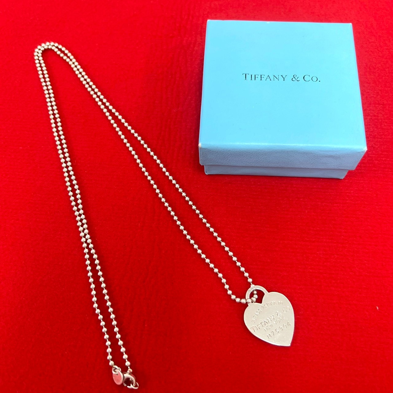 TIFFANY&Co. ティファニー リターントゥ ハートタグ ボールチェーン ネックレス シルバー925 ネックレス シルバー
 28196