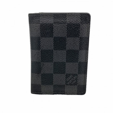 ★SALE【6cd4640-k】ルイヴィトン カードケース ダミエ・グラフィット オーガナイザードゥポッシュ N63143 ブラック グレー【中古】メンズ