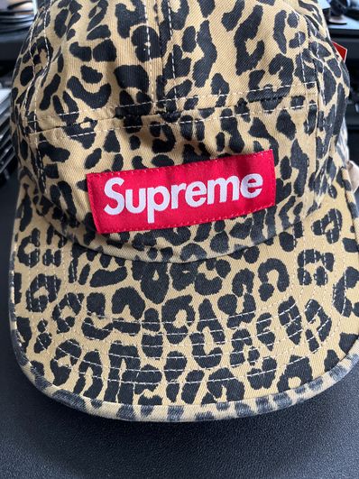 Supreme Washed Chino Twill Camp Cap "Leopard"(23FW)