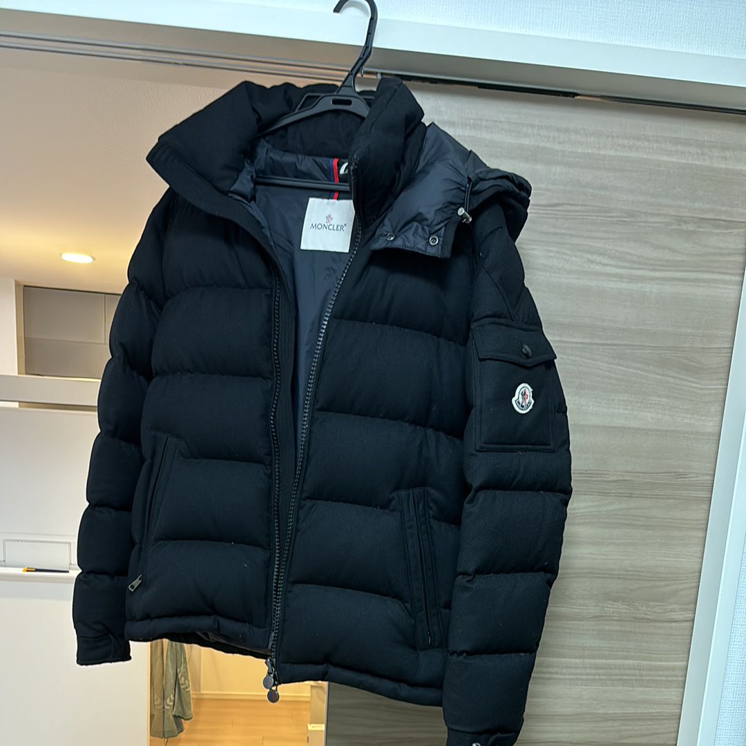 MONCLER Montgenevre Flannel Hooded Down Jacket "Black"